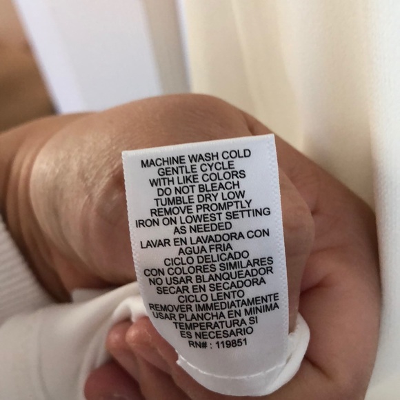 3/4 Length Sleeve Tie Neck Shift Dress (Juniors) - Picture 7 of 7